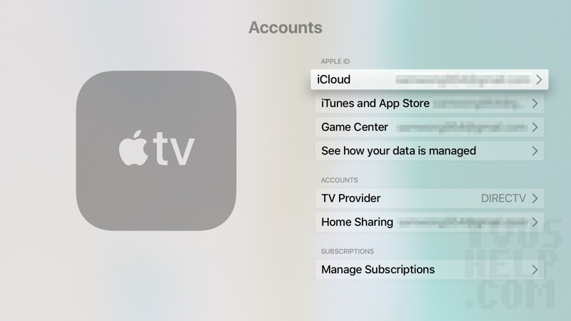 icloud for how to back up your apple tv